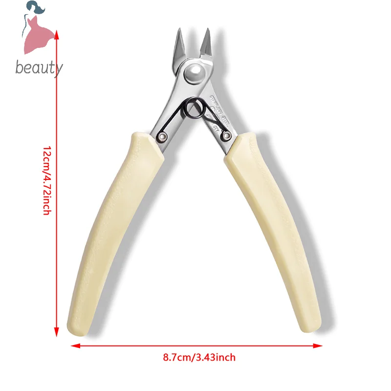 Manicure Nail Pliers For Rhinestones Gems Removal Soft Wire Cutter Nail Unloading Nippers Chain Scissors Nail Art Tool