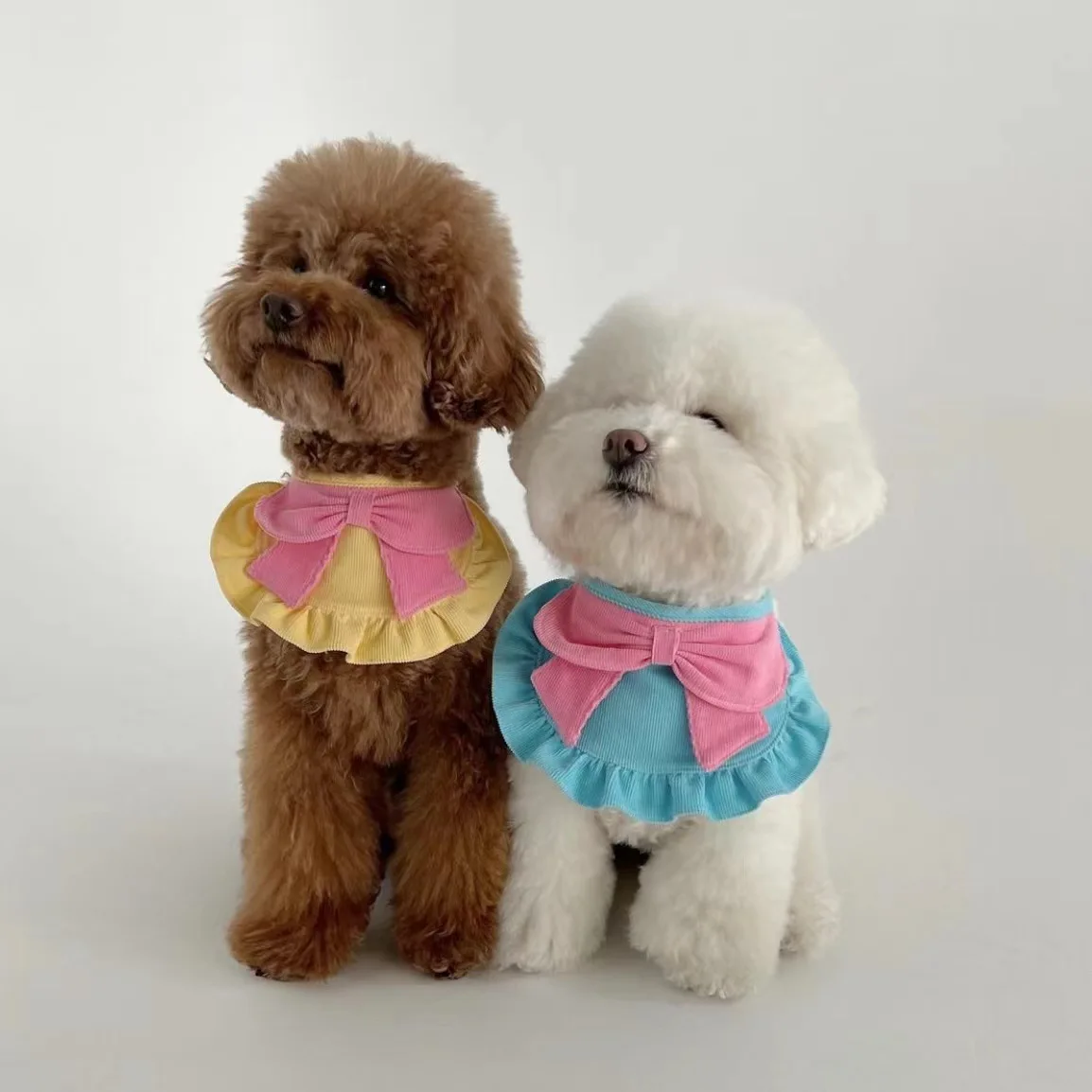 INS Cute Butterfly Dog Bib Kitten Pet Saliva Pocket Saliva Towel Than Bear Teddy Bomei Yorkshire Schnauzer Dog Saliva Towel Cat