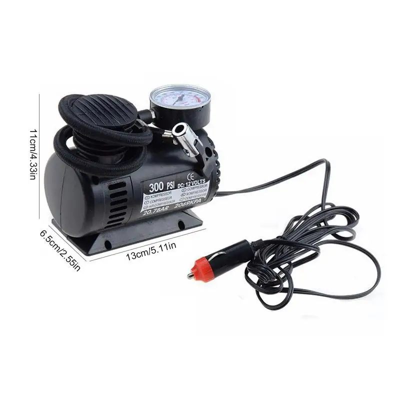 Portable Car Air Compressor 12V 300PSI Electric Tire Inflator Pump mini Tyre Air Pump Auto Accessories for Car Motorcycle Balls