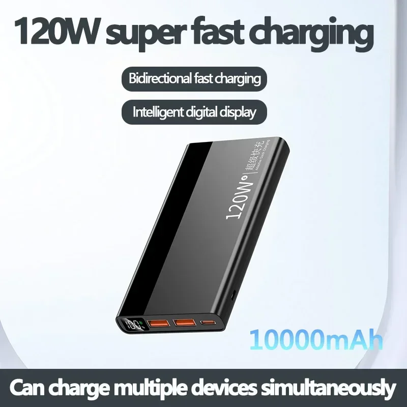 

MAOLEI KJ-K100 10000mAh 120W Super Fast Charging Mobile Power Bank Digital display for iPhone15 Pro Xiaomi Samsung Powerbank