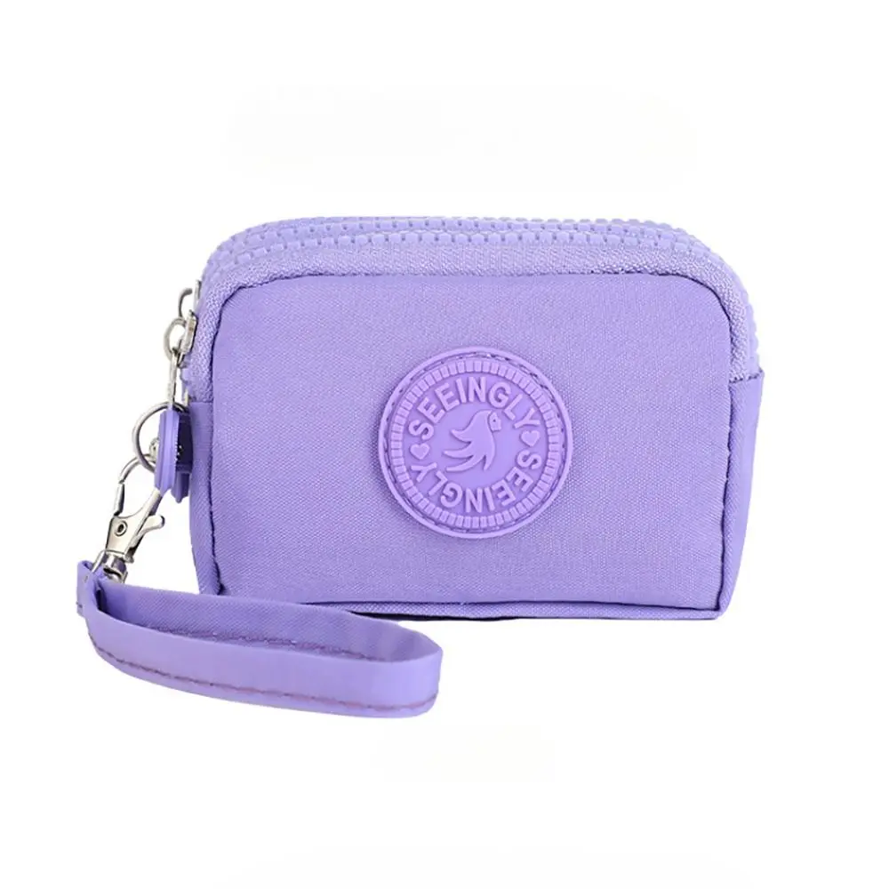 1Pcs Durable Card Holder Coin Bags Large Capacity Zipper Purse Three Layers Waterproof Wallet Bank ID Credit Card Keys Earphone