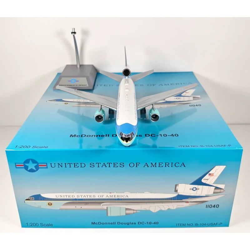 B-Models 1/200 Scale United States Air Force One DC-10-40 11040 Alloy Aircraft Model Collection Decoration Item Toy