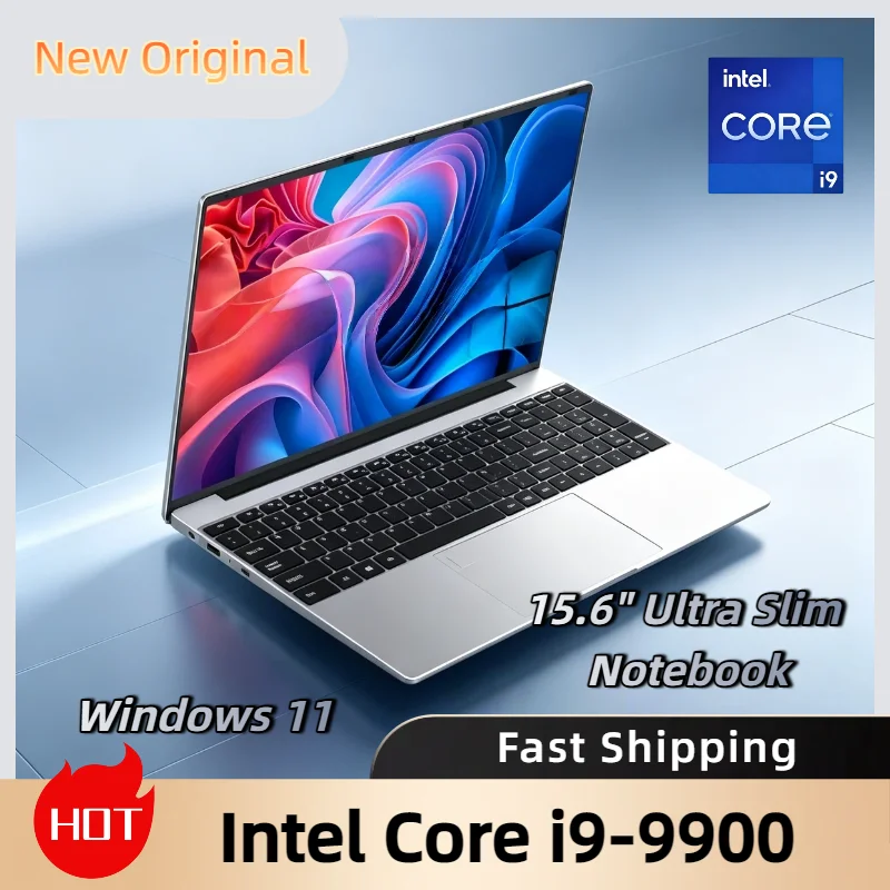 

15.6 Inch HOT Ultra Slim Laptop Windows 11 32GB RAM 2TB SSD Intel Core i9 9900 1920x1080 HD Gaming Gamer Office