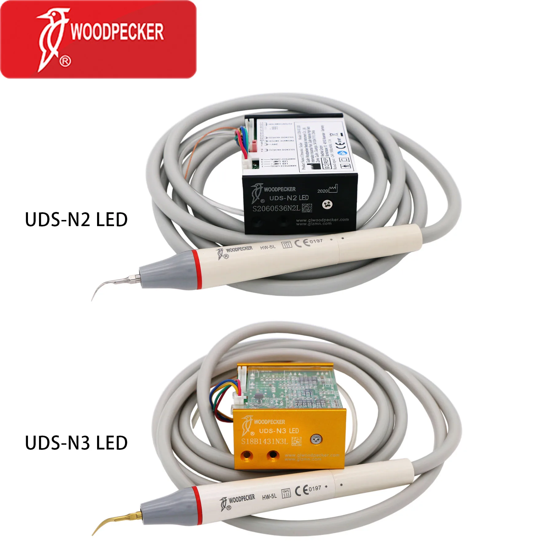 

Woodpecker Dental Ultrasonic Piezo Scaler Handpiece Built-in UDS N2 N3 LED KIT Fit EMS