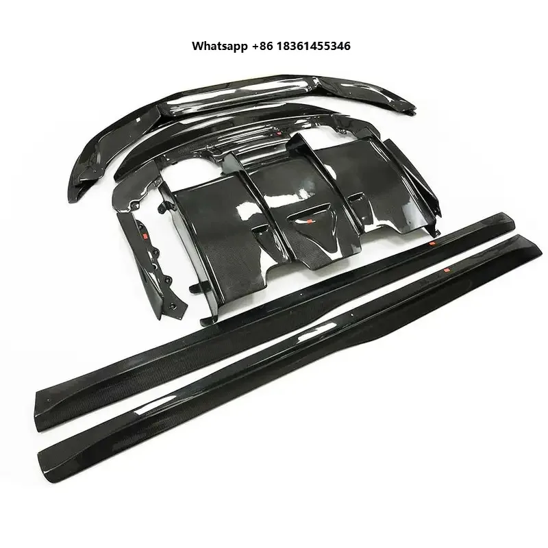 

For M4 F82 M3 F80 Carbon Fiber Bodykit Front Bumper Chin Lip Rear Diffuser Trunk Spoiler Side Skirt PSM Style