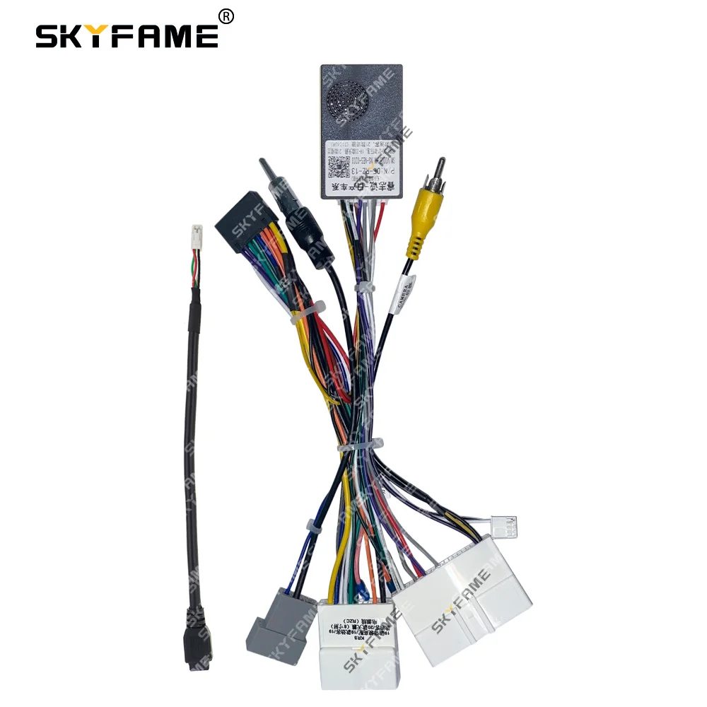 SKYFAME Car 16pin Wiring Harness Adapter Canbus Box Android Radio Power Cable For Nissan X-Trail Xtrail Qashqai Navara Tiida