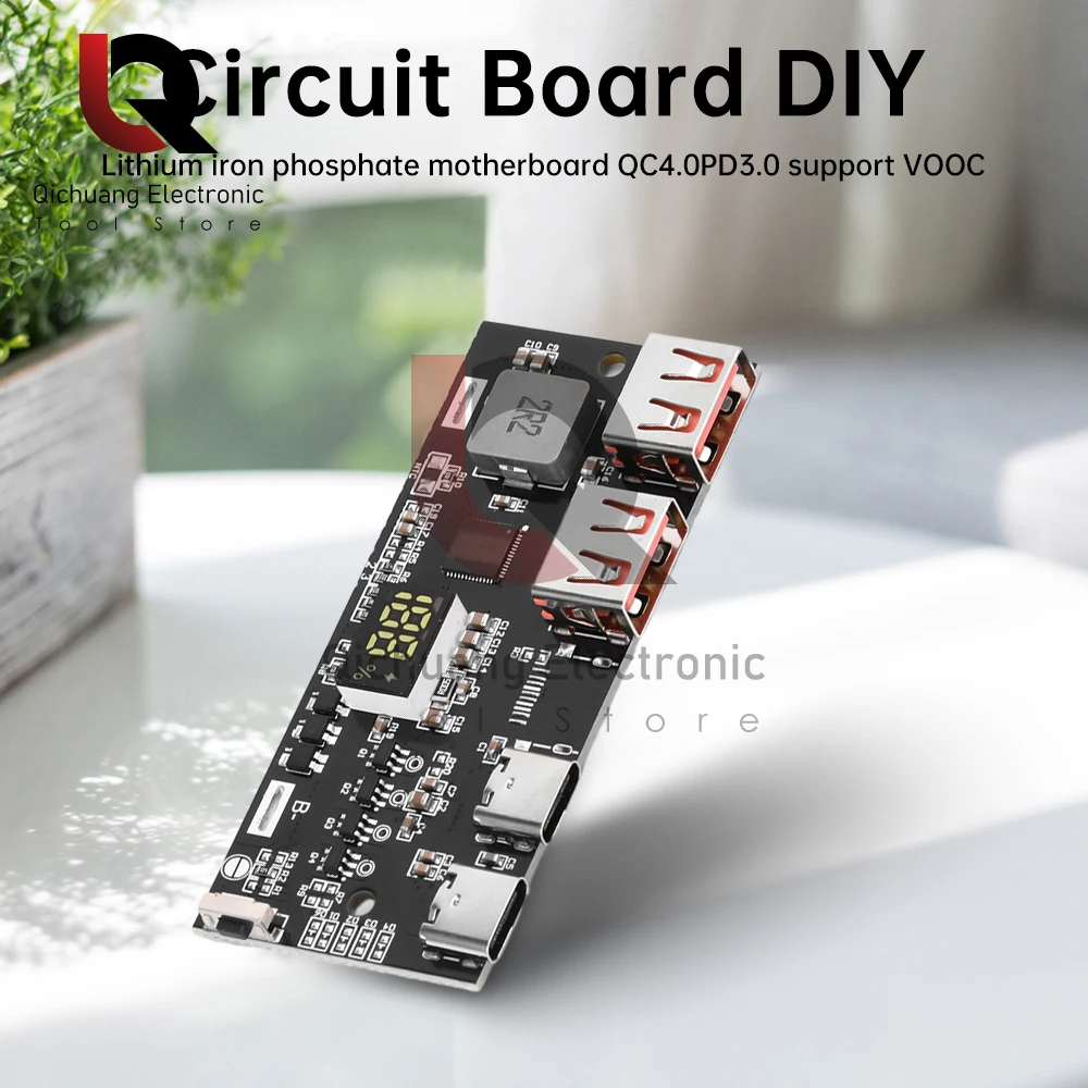 22.5W Quick Charging Mobile Power Module QC4.0 PD3.0 Dual USB Mobile Power Bank Circuit Board Protection DIY Motherboard