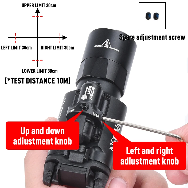 Tactical Airsoft Surefir X400U X400 Hanging Laser Flashlight Red Green Dot Indicator Weapon Hunting Outdoor Gun Pistol LED Light