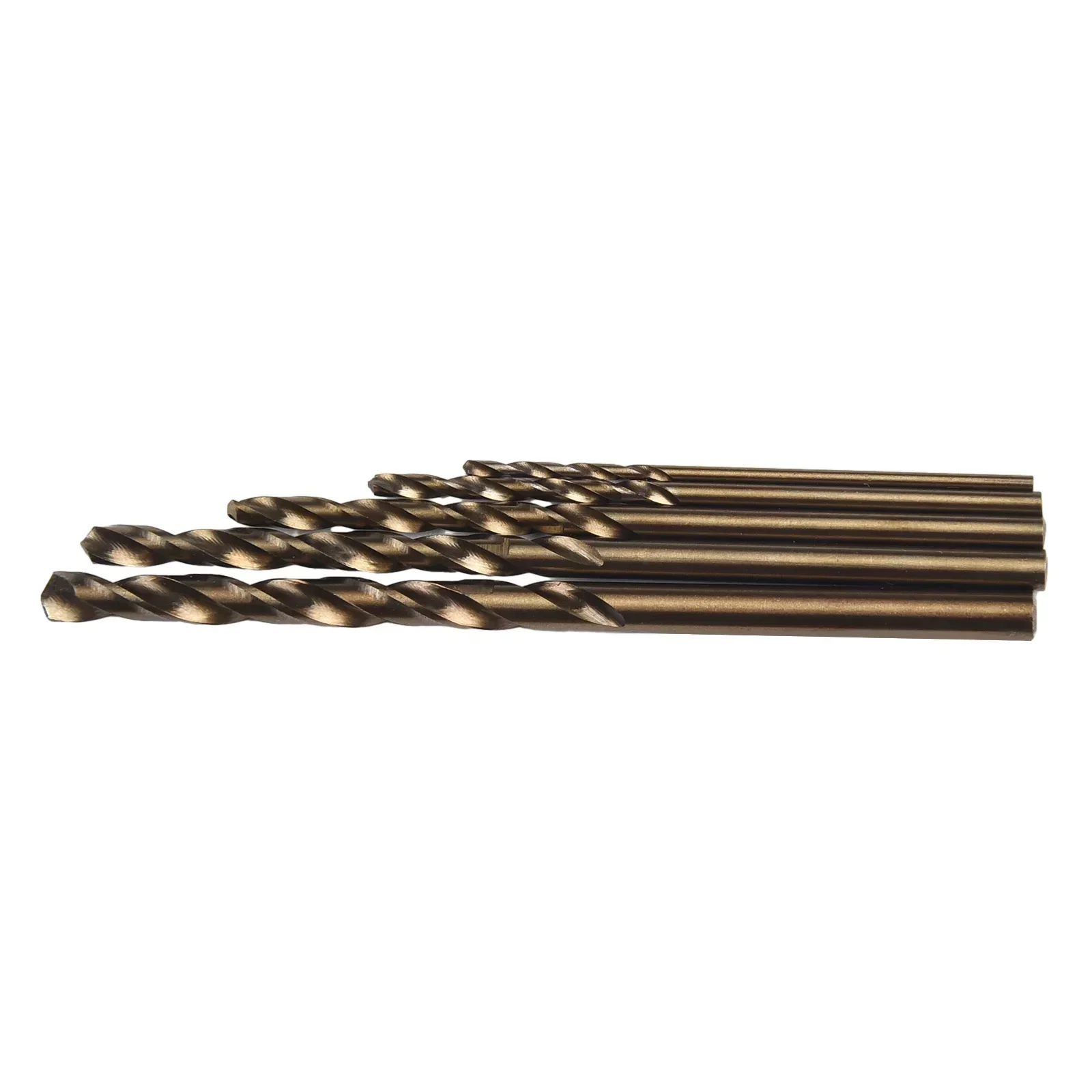 

5pcs HSS M35 Cobalt Drill Bit For Stainless Steel Precision Work Auger Type Material With Superior Heat Resistance