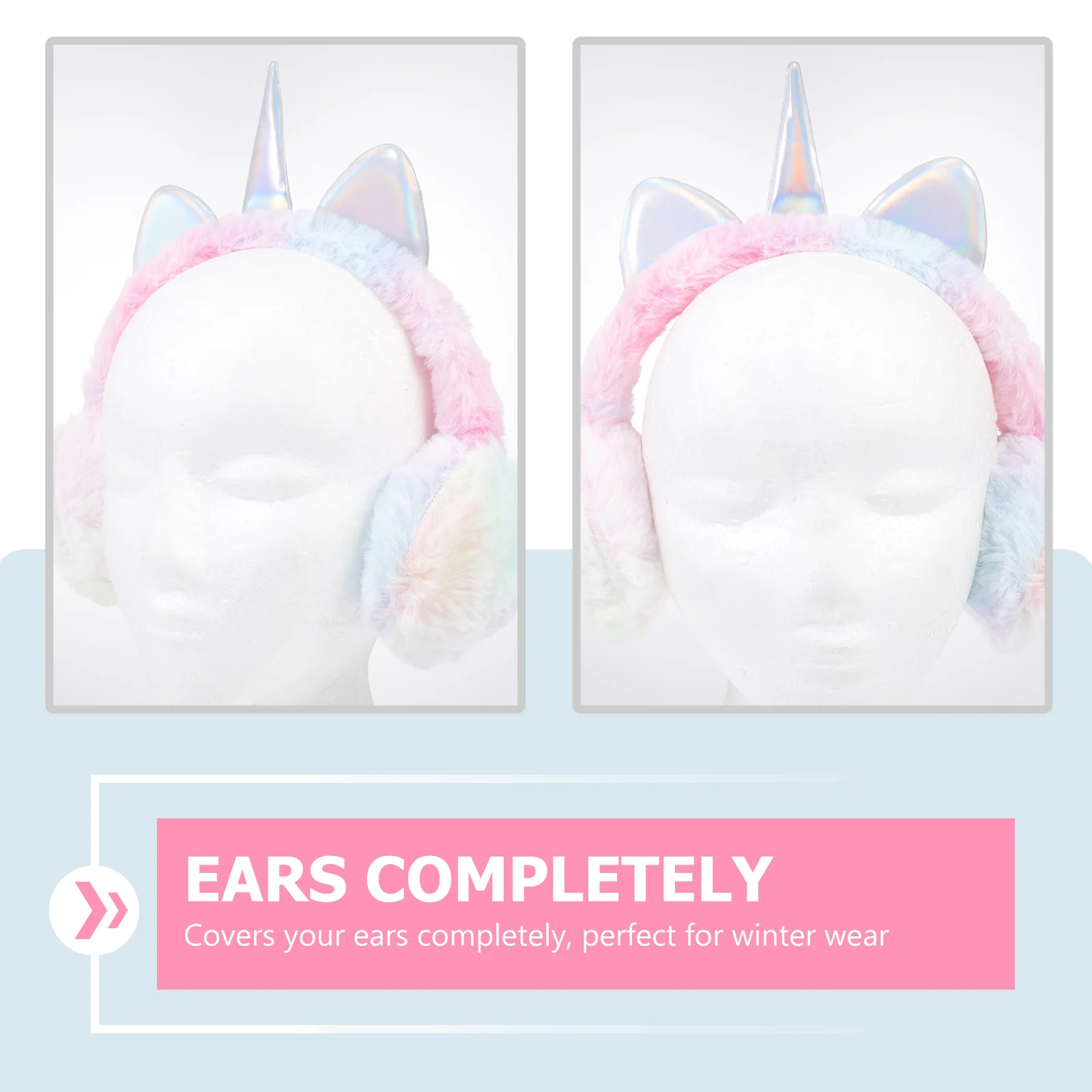 Winter Ear Earmuff Unicorn Head Band Protective Cover Warm Miss Fuzzy Fleece