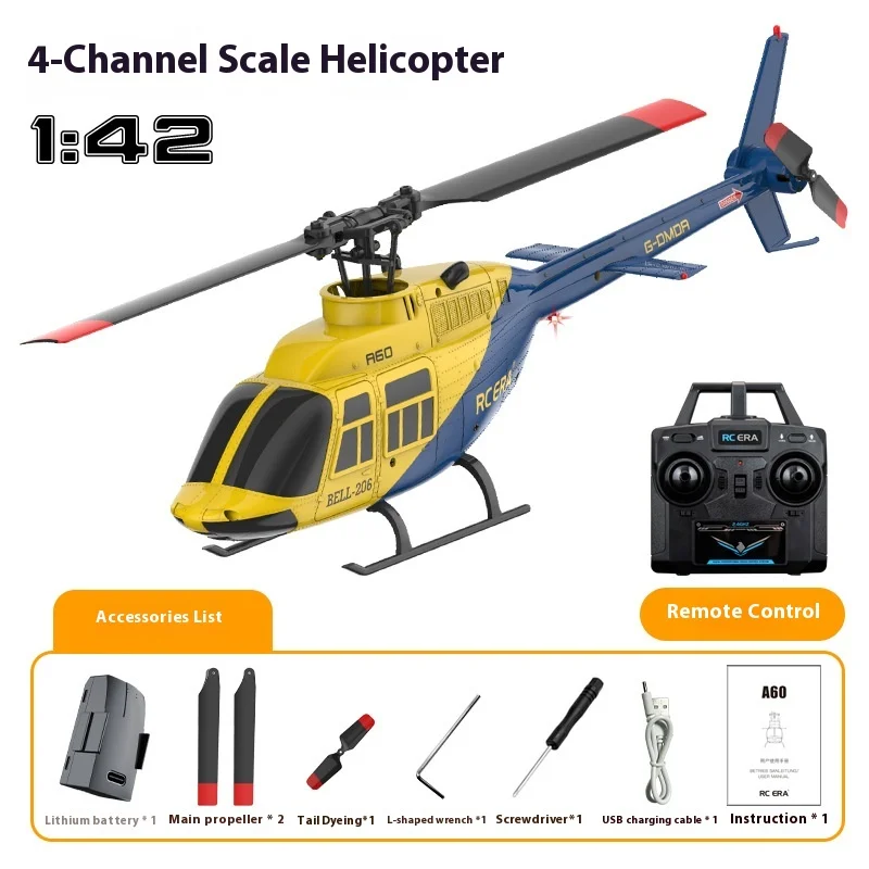 

Новый четырехканальный одиночный пропеллер A60 с дистанционным управлением, вертолет для взрослых и детей, игрушки и подарки