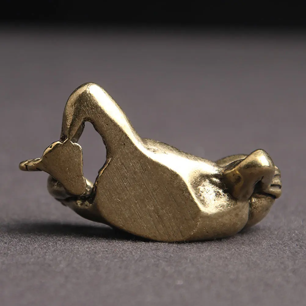 

Brass Frogs Figurine Mini Statue Decor nament Craft Table Car Festival Supplies Frog Sculpture Art
