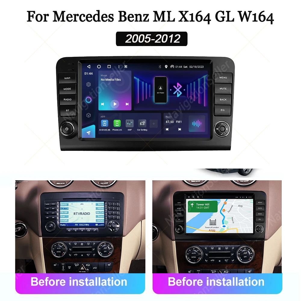 VIGOHI Car Multimedia Player For Mercedes ML320 Radio ML W164 GL X164 ML350 Apple Carplay Android Navigation Head Unit Radio