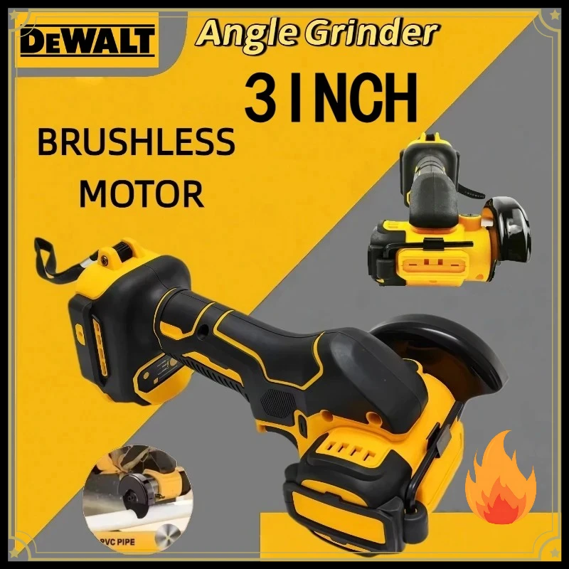 

Аккумуляторная мини-угловая шлифовальная машина DeWALT 3 дюйма, электрическая полировальная и отрезная машина, многофункциональный электроинструмент, 20В, с аккумулятором