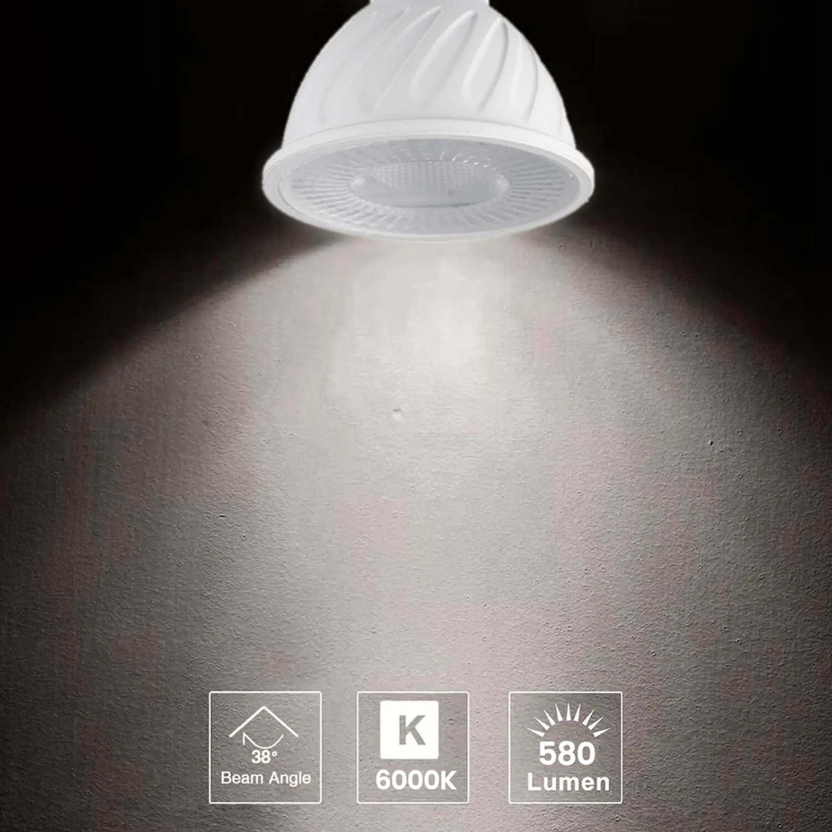 ABBO-24PCS 7W MR16 DOB LED Bulb GU5.3 Base 6000K 580LM White Light For Ceiling Light Track Light Home Use Dob Bulb