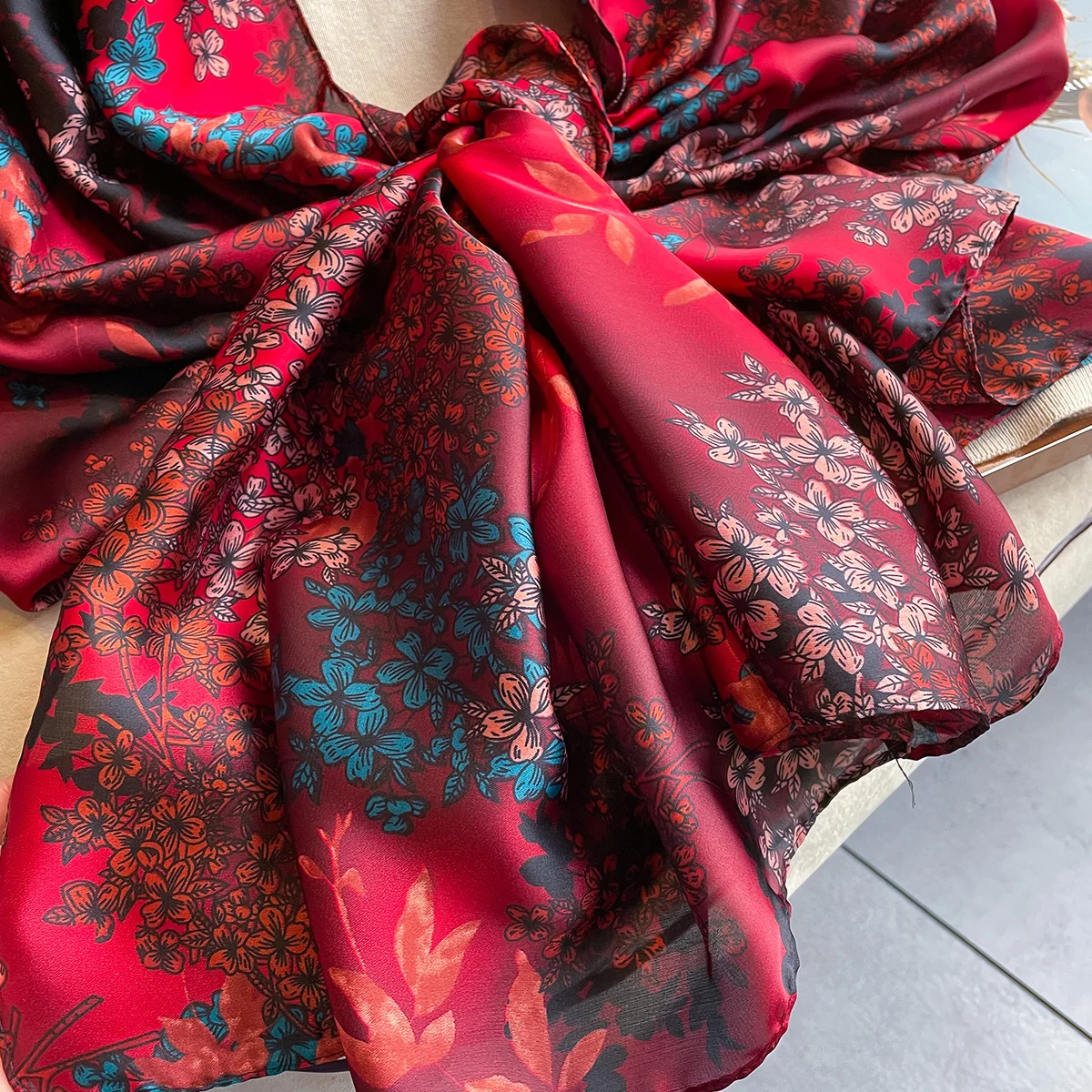 180* 90cm new luxury brand women\'s silk scarf Shawl Women\'s Beach shawl headscarf