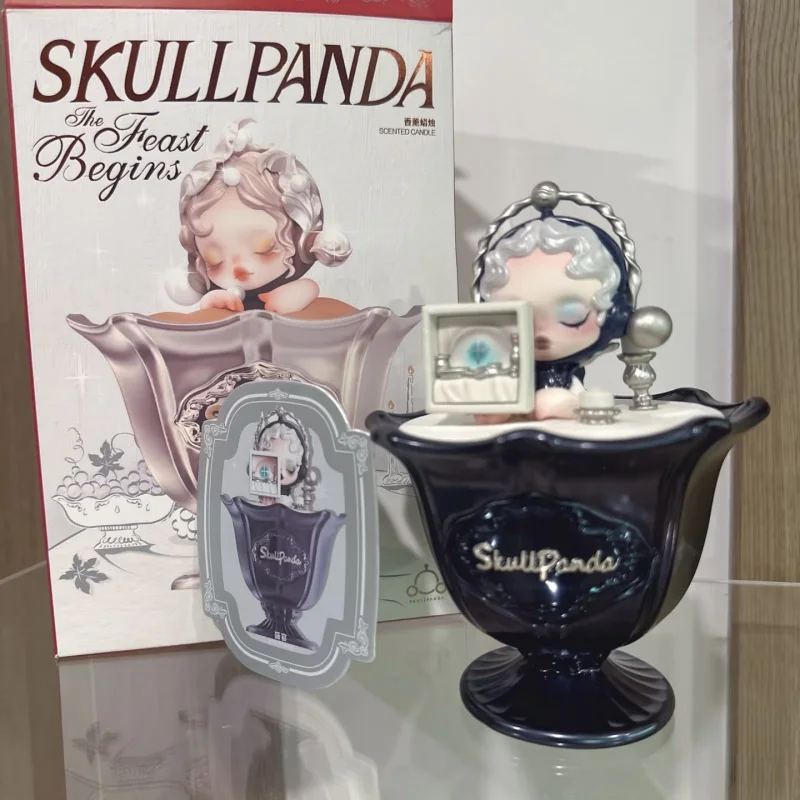 

Горячая распродажа: Popmart Skullpanda The Feast Beging Series — Слепая коробка с аниме-свечой для ароматерапии, декоративный подарок на день рождения