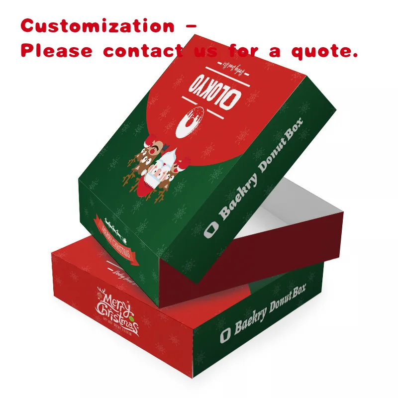 custom.LOKYO Bakery Donut Paper Box Custom Printed Cookie Design New Folder Type with Matt Lamination fo