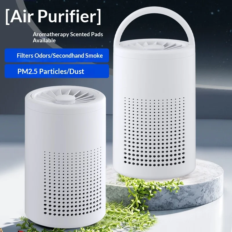 HOMEFISH Purificador de Aire USB de Escritorio, Desodorizador Doméstico Pequeño, Eliminador de Humo de Segunda Mano y PM2.5, Purificador de Aire Compacto para Uso en Oficina