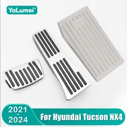 For Hyundai Tucson NX4 2021 2022 2023 2024 Car Fuel Accelerator Brake Pedal Cover Foot Rest Pedal Non-slip Pad Accessories