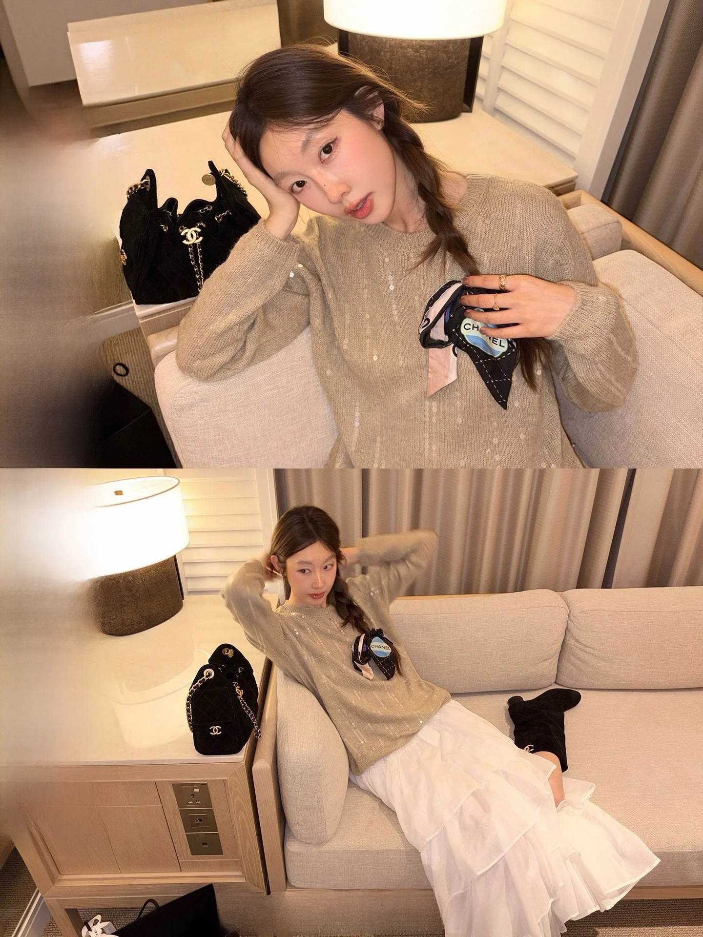 

Женский модный свитер Ranwear с круглым вырезом, оверсайз, вязаный, с блестящими нерегулярными пайетками, мягкий, удобный, легко носить, весна