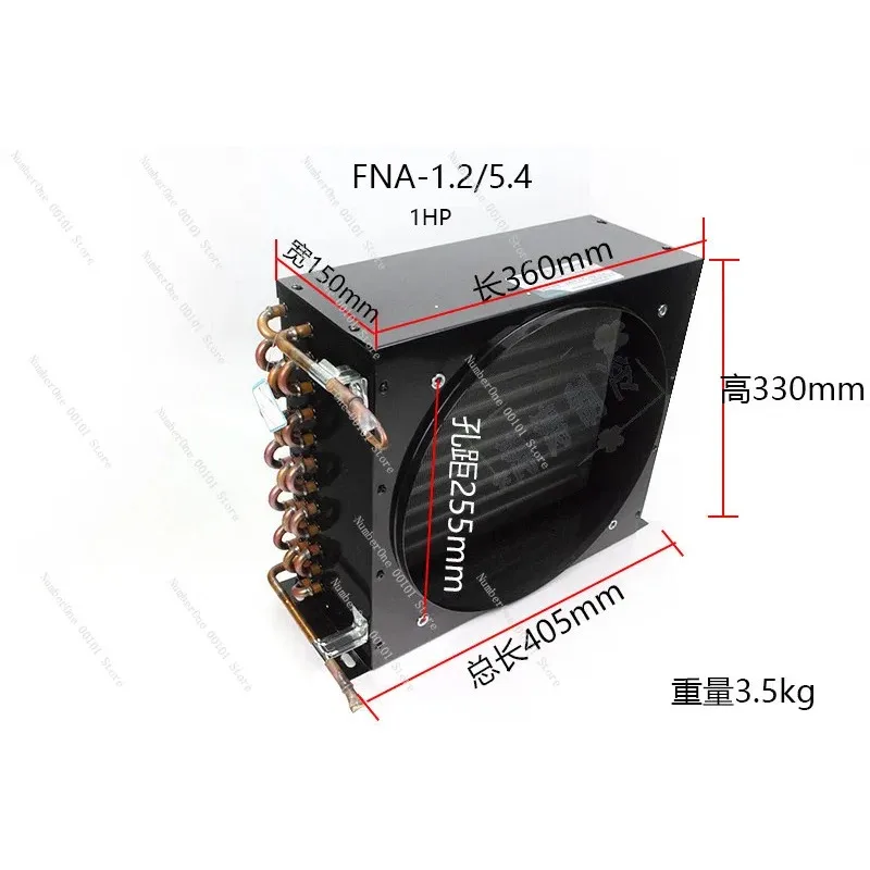 condenser-copper-tube-aluminum-fin-square-radiator-heat-exchanger-34-44-54-for-ac-refrigeration