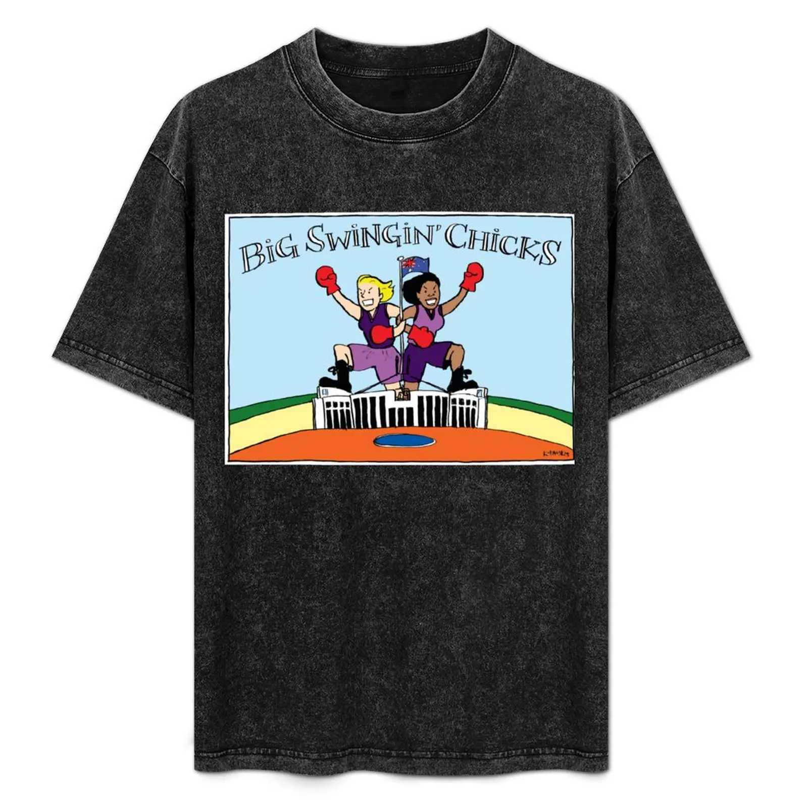 

Big Swingin' Chicks T-Shirt Light Athletic Short Sleeve Tee Shirt