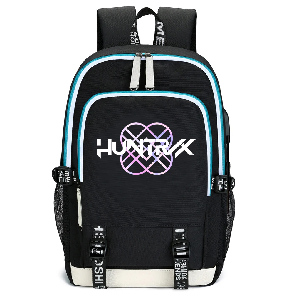 アニメ K-POP 悪魔ハンタータイガー通学アニメバックパックティーンエイジャーコンピュータ屋外ラップトップ旅行男の子女の子バッグ