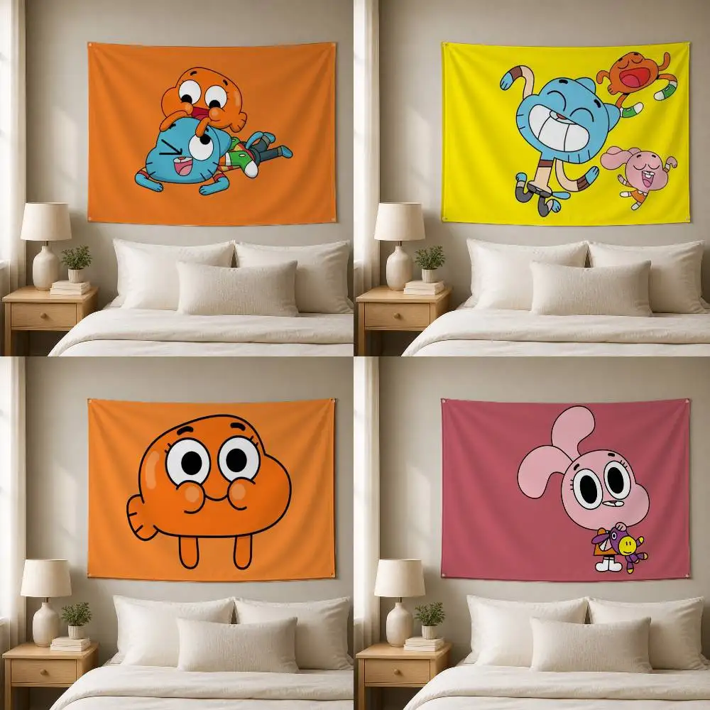 The Amazing World of Gumball Decorative Wall Flag Banner for Home Garden Garage Indoor Outdoor Decor