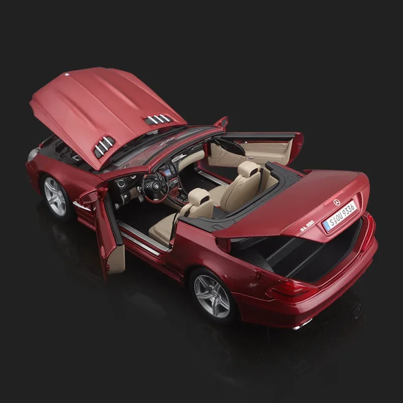 Maisto 1:18 Mercedes Benz Sl550 Sports Car Diecast Model Edition Alloy Luxury Vehicle Sports Car Toys Collection Decoration Gift