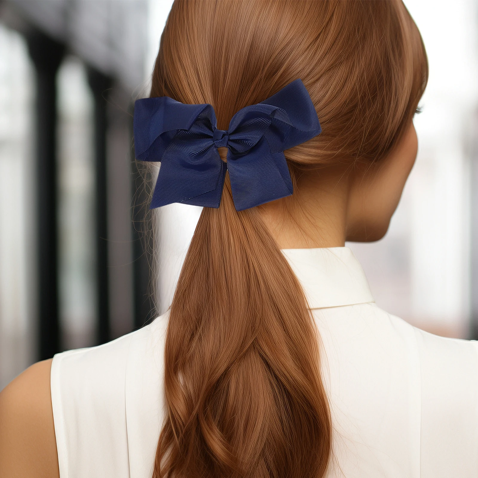 

Hairpin Hairband Set Bow Clips Girls Elastic Accessories Headband Tie Ponytail Holders Blue Color Various Styles Daily Wear