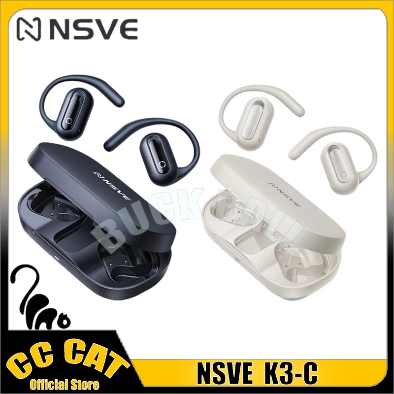 

Беспроводные наушники Nsve K3-C, Bluetooth наушники, открытые Hi-Fi наушники с низкой задержкой, спортивные наушники с длительным сроком службы и шумоподавлением