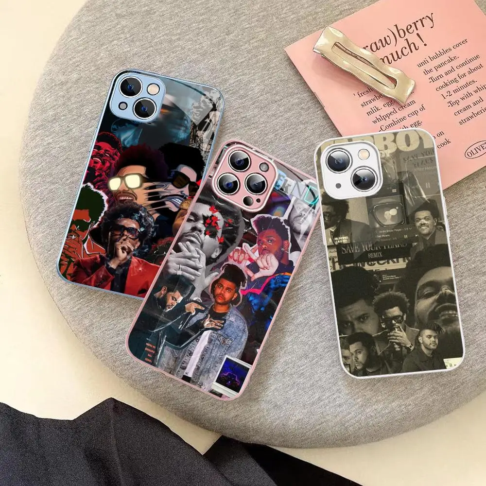 Singer T-The W-WeekndS Phone Case Tempered Glass For iphone 14 13 12 11 Pro Mini XS MAX 14Plus X XS XR Fundas