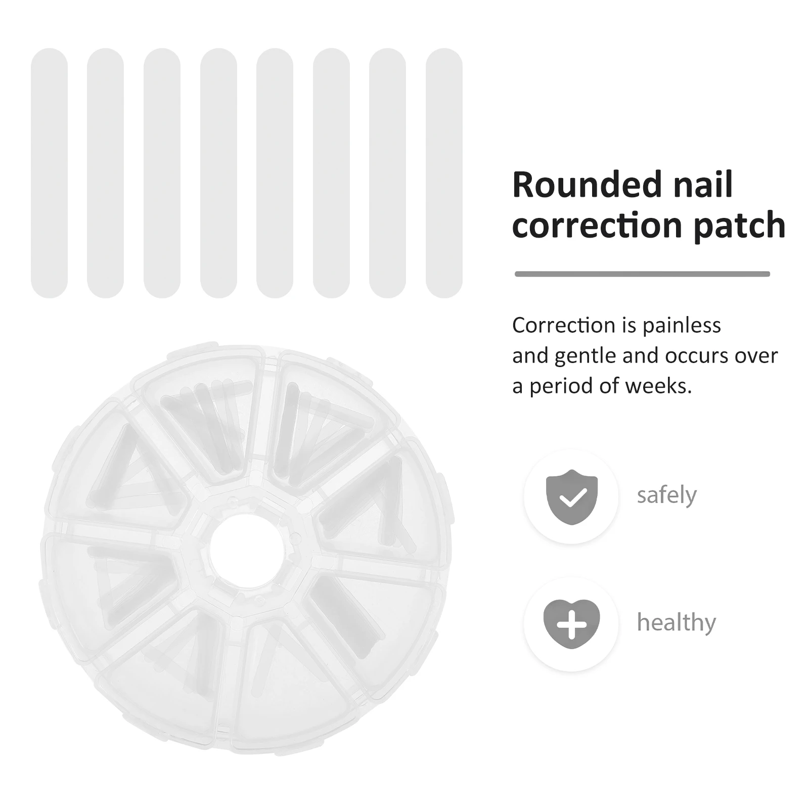 120개 발가락 교정 스티커 내성발톱 패치 네일 교정 보조기구 통증 완화 유연한 착용감 일상 착용 가능 투명