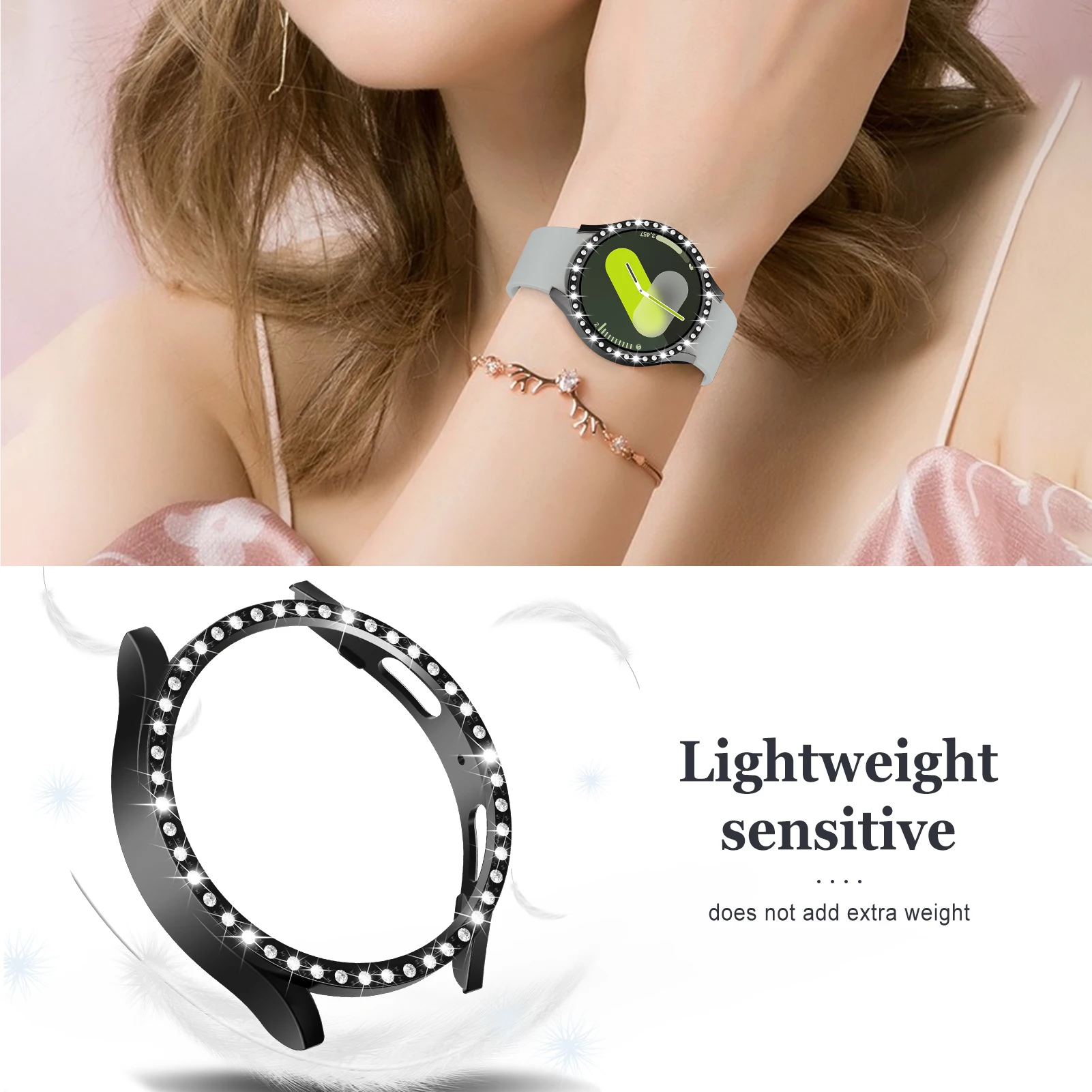 حافظة ماسية لساعة سامسونج جالاكسي 7 44 مللي متر 40 مللي متر ملحقات صلبة PC مجوفة من جميع النواحي ساعة جالاكسي 7 40 مللي متر 44 مللي متر غطاء