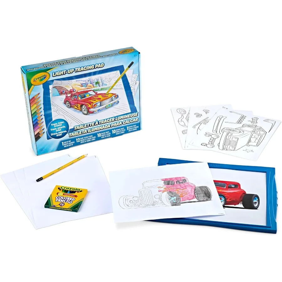 

Light Up Tracing Pad Blue Tracing Light Box for Drawing Pad Toys for Gift for Boys Girls Ages 6 7 8