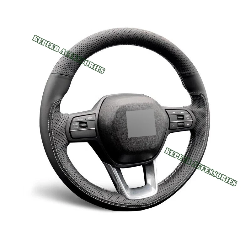 High Quality Genuine Leather Suede White Thread Steering Wheel Cover Car Accessoires Specifically For Honda Accord 10 Insight