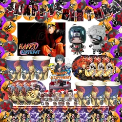 Narutoed Kakashi Itachi Uchiha Cartoon Party Table Accessories Children Birthday Party Supplies Baby Shower Decoration Plate Cup