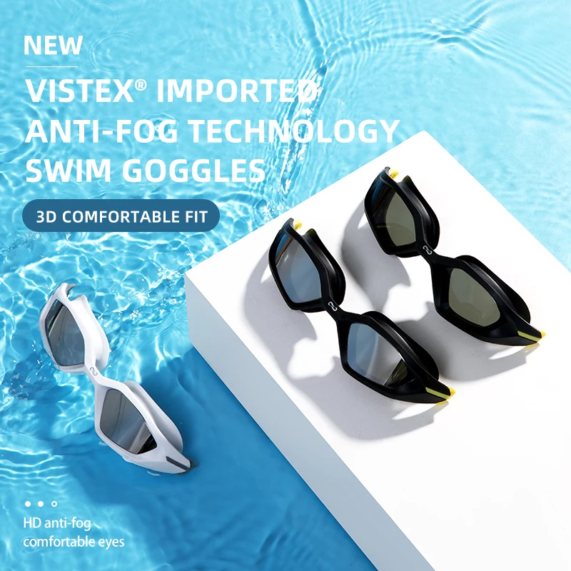 COPOZZ-Lunettes de natation professionnelles pour femmes, lunettes de natation en galvanoplastie, anti-buée, protection UV, réglables, adultes,