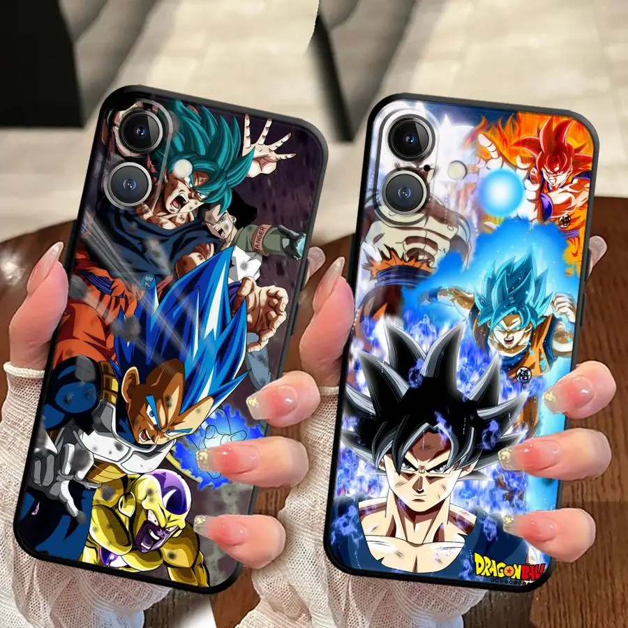 Goku Dragon Ball Schwarze weiche Handyhülle für iPhone 17Air XS Max XR 13 12 11 17 Pro Max 15 16 14 Plus 7 8