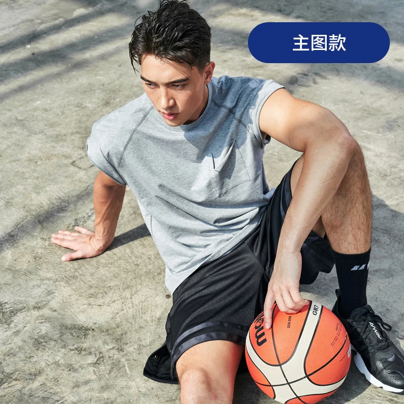 OMG Sports Vest Breathable Pure Cotton Fitness Clothes Top Men's Sweat Absorbing Loose Waistcoat Sleeveless T-shirt