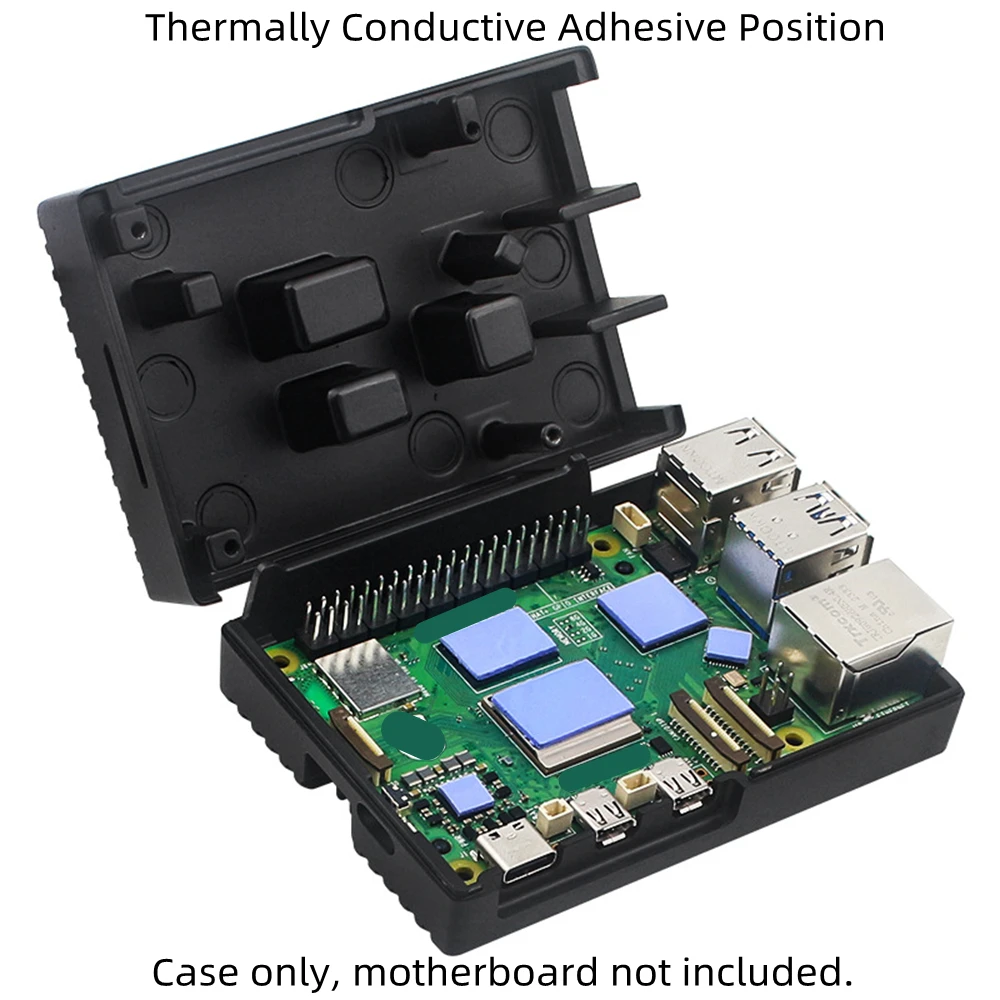 

Striped Aluminum Case for Raspberry Pi5 Metal Case
