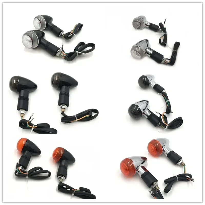 

Motorcycle Parts 2X Universal Motorcycle Turn Signal Indicators Blinker for Honda Suzuki Kawasaki Harley Davidson Black Smoke