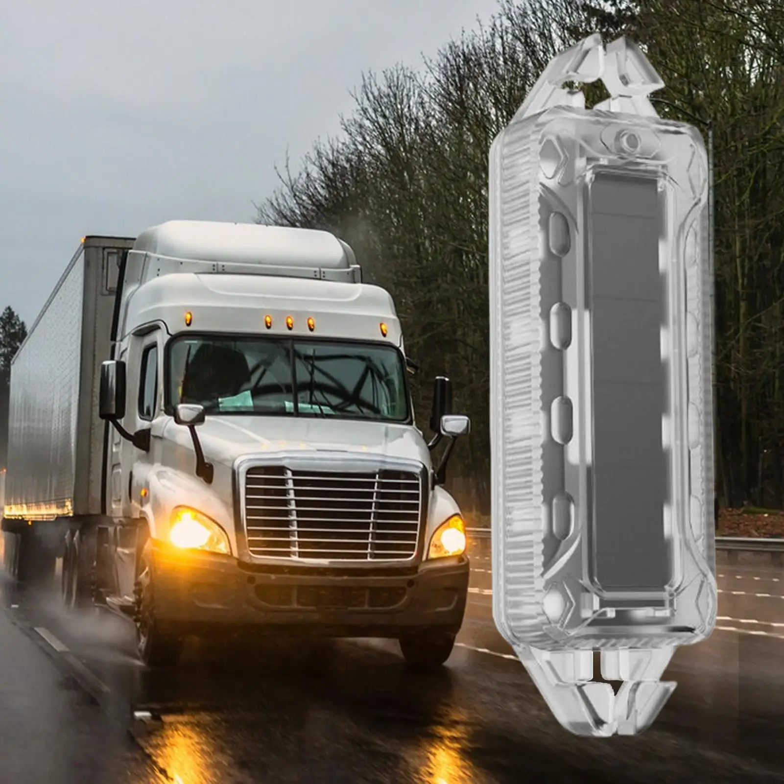 LED Strobe Lights For Trucks Small Flashing Lights Trucks Anti Collision Lighting Flashing Solar Lamp Warning Safety For Bike