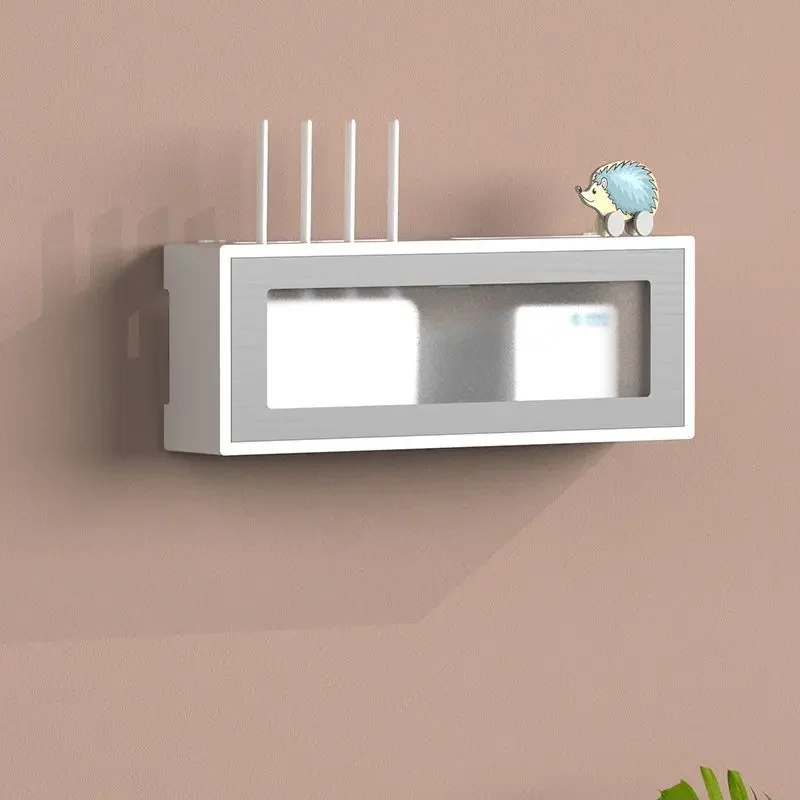 Home WiFi Router Storage Box Wall Mounted Light  Wall Mounted Storage Box Living Room No Punching Decorative Box LF691