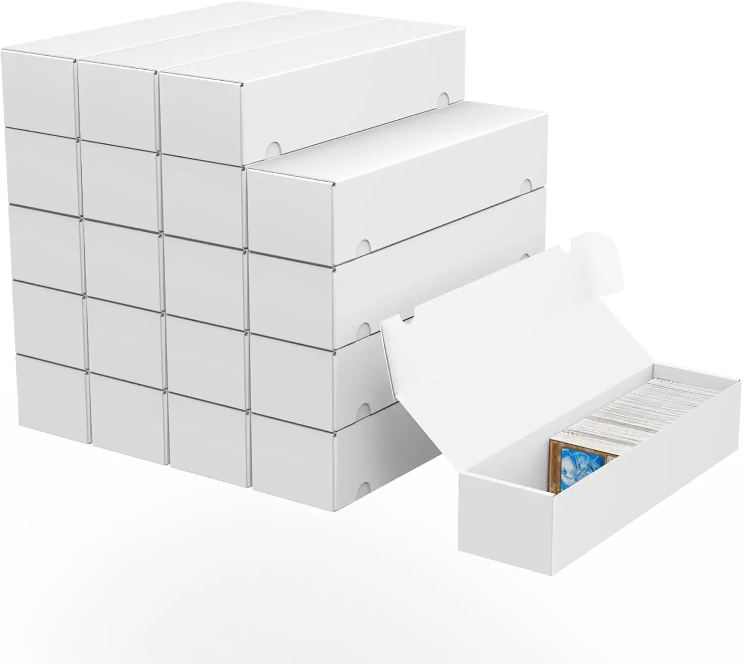 

20-Pack 1100 Count White Corrugated Cardboard Storage Box for TCG, Magic, Basketball Cards
