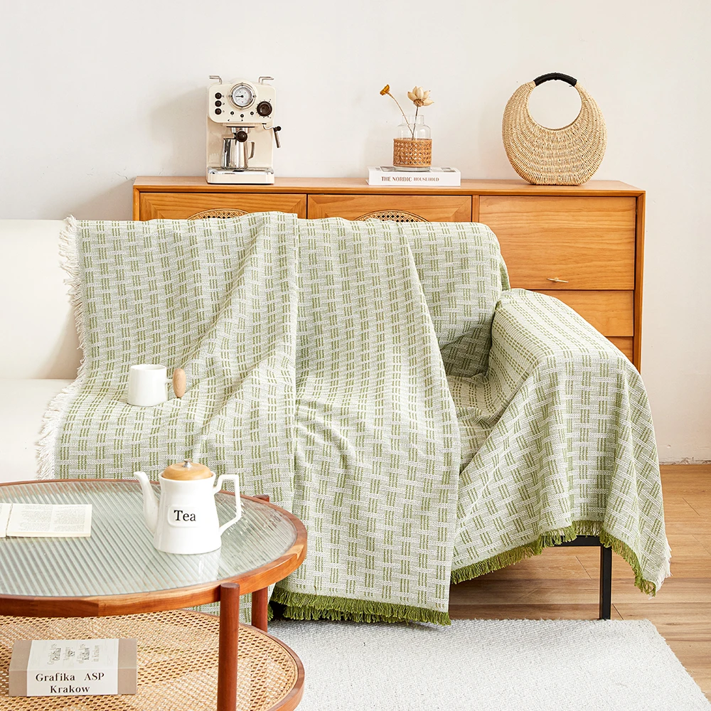 Couch Cover Sheet Blanket, Oversized Reversible Covers for 3-4 Cushion High Backed Backrest Sofa, Extra Large Furniture Decorati