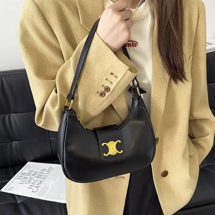 حقيبة هلال كلاسيكية جديدة لعام 2025 للنساء - جلد ممتاز، أنيقة للاستخدام المحمول والإبط والكتف والجسم