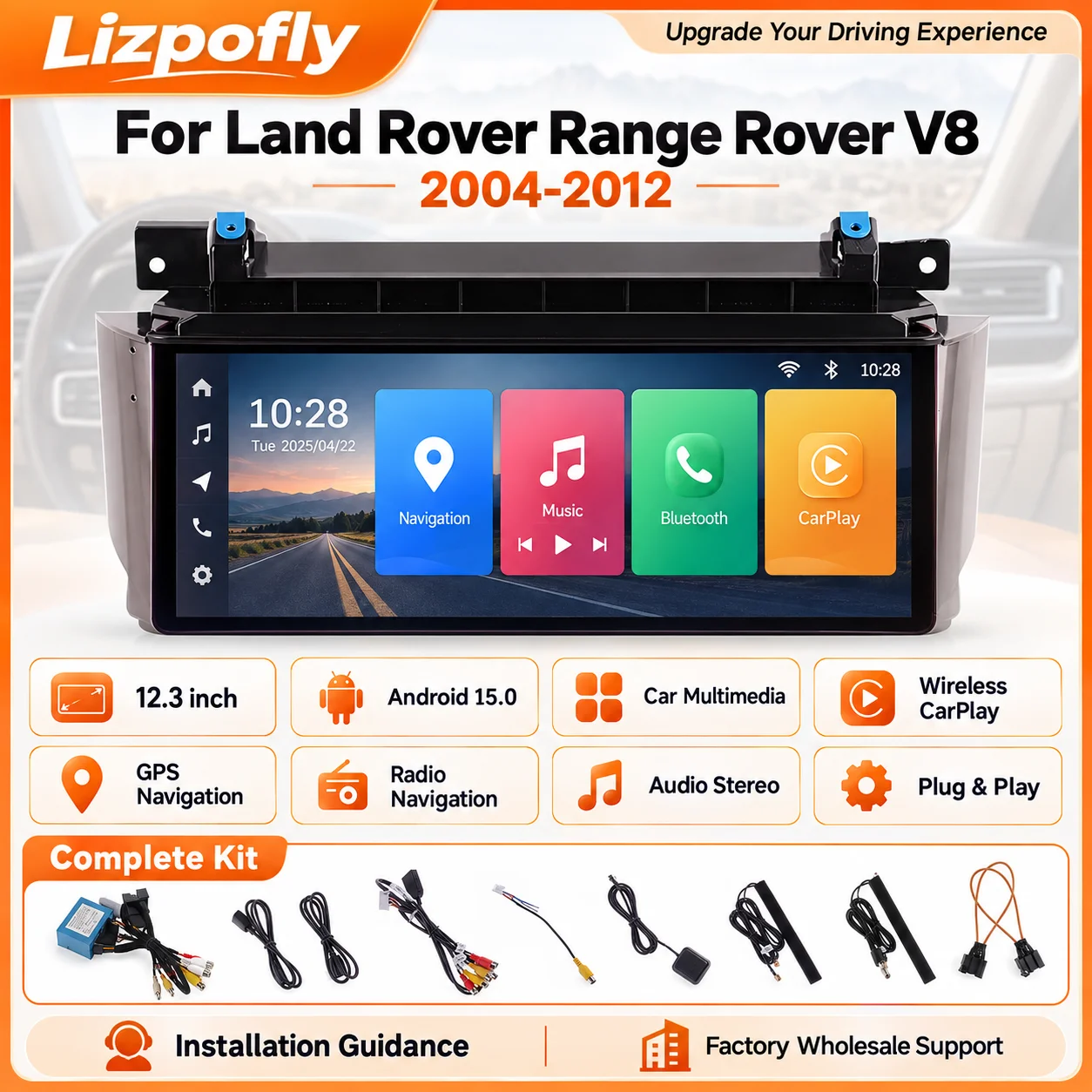 Lizpofly for Range Rover V8 L322 2004-2012 12.3