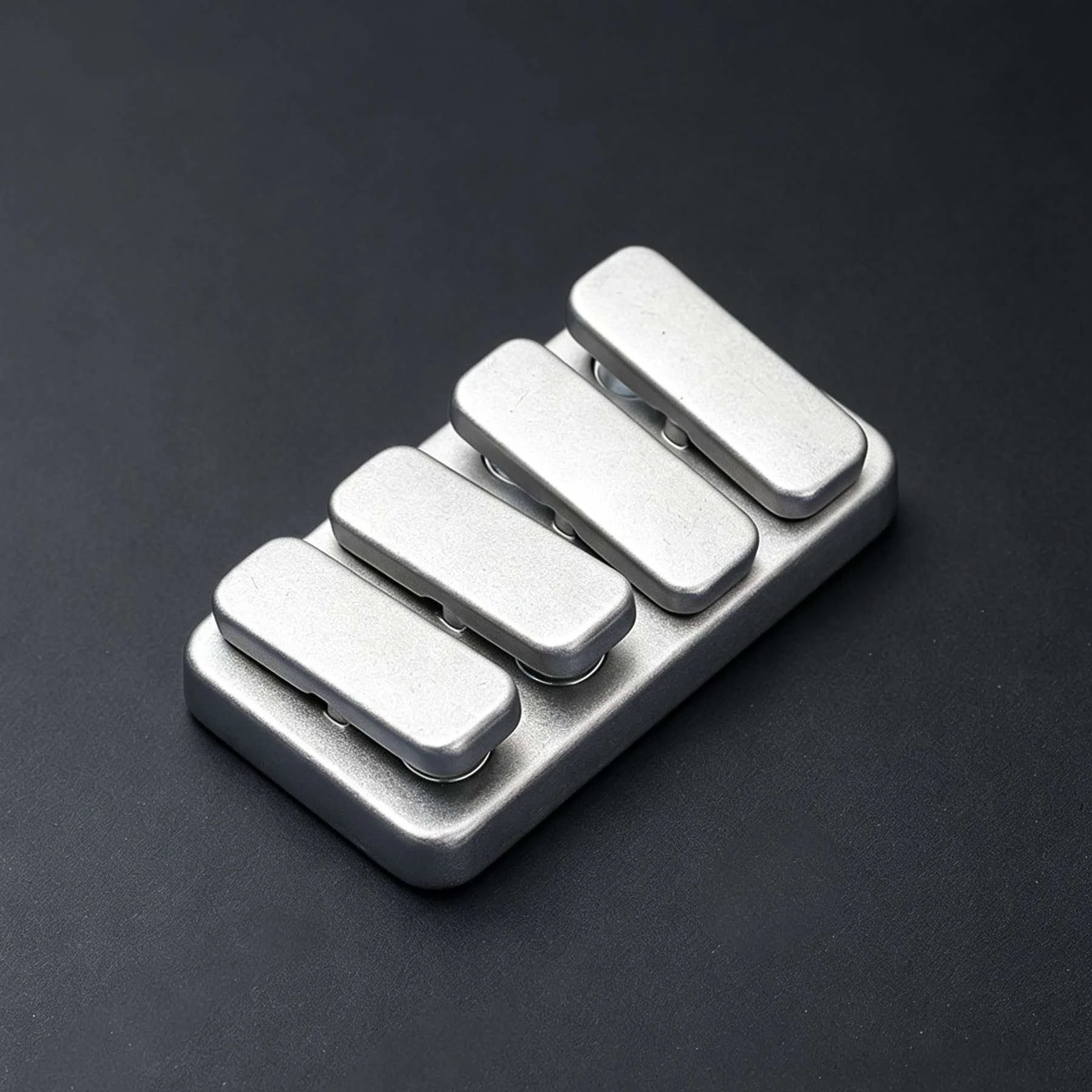Silver Piano Key Metal  Magnetic Haptic Toys Adults Fidget Slider EDC Clicker Gifts To Relieve Stress And Anxiety ADHD ﻿
